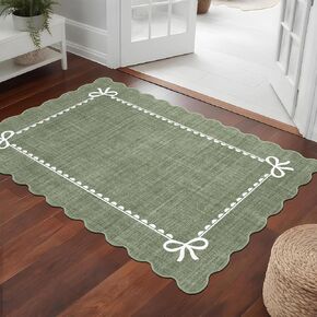 Brown Porch Doormat Entryway rug-3x5, Farmhouse Waterproof Outdoor Rugs for Entrance Kitchen Balcony, Outside Non-Slip Low Pile Washable Door Mat, Stain & Oil Resistant Throw Rug in Kuwait