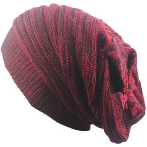 6LK Slouchy Beanie Hat for Men Women Long and Oversized Stretch Knit Skull Cap for Winter in Saudi Arabia
