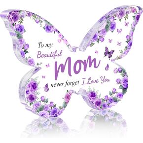 هدايا عيد الميلاد للأم من ابنتها، زخارف تذكارية من الأكريليك على شكل فراشة أرجوانية، أفكار هدايا عيد ميلاد الأم للأم in Kuwait