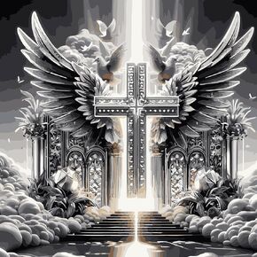 Ekuxom 6 Pack Paint by Numbers Att for البالغين المبتدئين ، 12 × 16 بوصة شاطئ الطلاء الكبار من أدوات الأرقام على القماش ، لوحة DIY Beach بأرقام للبالغين ديكور الجدار المنزلي للبالغين in Kuwait