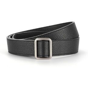 Genuine Leather Belt for Women Adjustable Black Belt with Buckle for Jeans Pants in Saudi Arabia