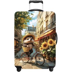 غطاء حقيبة بتصميم وقت السفر، واقي للأمتعة، مناسب للأمتعة مقاس 24-26 بوصة، غطاء حقيبة سفر متين مع سحاب للإغلاق in Kuwait