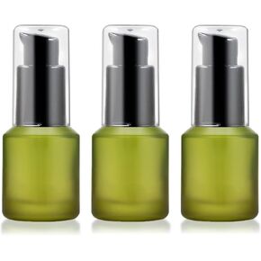 3 قطع 60 مل/2 أونصة من الزجاجات الفارغة ذات اللون الأخضر المتجمد مع مضخة قابلة لإعادة الملء، مرطبانات توزيع مستحضرات التجميل، حاوية لوشن للسفر، زجاجة عينة محمولة لمستحضرات التجميل، كريم الأساس، كريم، جل، لوشن in Kuwait