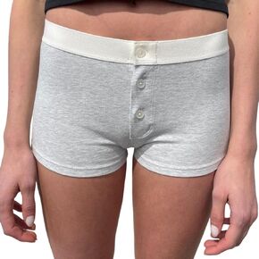 Pajama Boxer Micro Shorts Women Y2k Low Rise Elastic Floral Button Striped Bear Sexy Pjs Sleep Mini Boy Bottoms in Kuwait