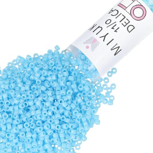 Miyuki Delica Seed Beads ، 11/0 Size ، 7.2 GMS ، 659 DALED EPAQUE CAPRI Blue in Kuwait