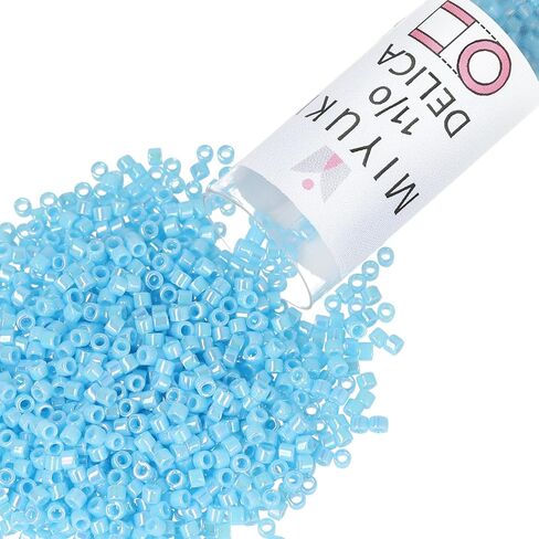 Miyuki Delica Seed Beads ، 11/0 Size ، 7.2 GMS ، 659 DALED EPAQUE CAPRI Blue in Kuwait