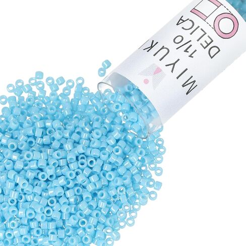 Miyuki Delica Seed Beads ، 11/0 Size ، 7.2 GMS ، 659 DALED EPAQUE CAPRI Blue in Kuwait