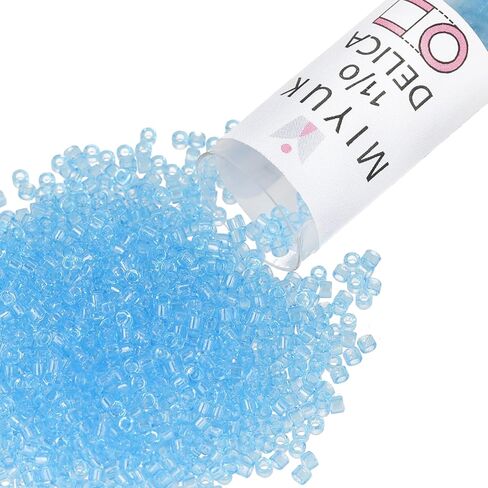 Miyuki Delica Seed Beads ، 11/0 Size ، 7.2 GMS ، 659 DALED EPAQUE CAPRI Blue in Kuwait