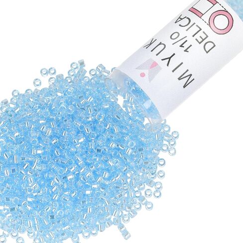 Miyuki Delica Seed Beads ، 11/0 Size ، 7.2 GMS ، 659 DALED EPAQUE CAPRI Blue in Kuwait