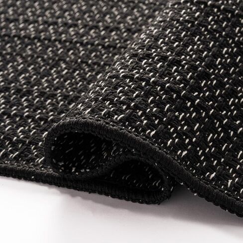 BESTSWEETIE 5'x7' Area Rug Machine Washable Hand Woven Low Pile Plain Pattern Non-Shedding Braided Rugs for Living Room Bedroom Office Dining Room Home Decor - Naturejute in Kuwait