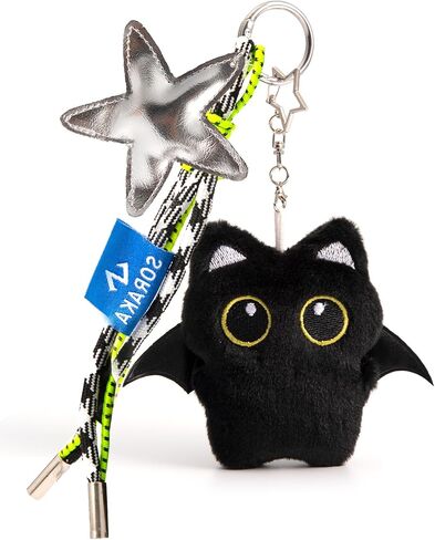 Bag Charm Cute Black Cat Plush Keychain Backpack Purse Key Chain Accessories Gifts for Women in Saudi Arabia