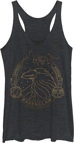 Harry Potter Deathly Hallows Ravenclaw Line Art Symbol Women's Racerback Tank Top in Saudi Arabia