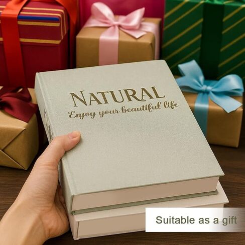 مجموعة كتب زخرفية جمالية مكونة من صندوقين من الكتان، كتب طاولة القهوة المزخرفة، رف الكتب، صندوق تخزين الكتب المزيفة لديكور المنزل، صندوق تذكار لتخزين الصور in Kuwait