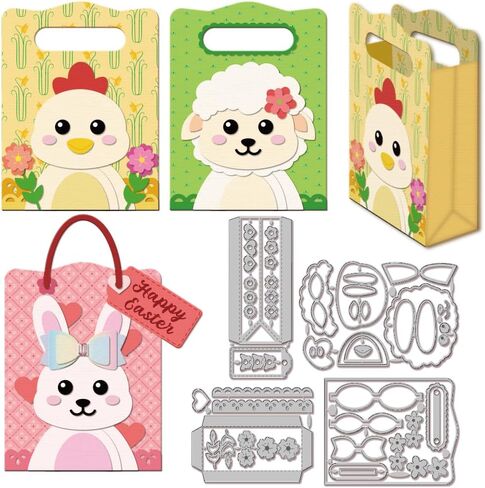 Globleland Easter Eggs Alphabet يموت من أجل DIY Scrapbooking Metal Rabbit Carrot Cut Dies Leaves Bows Die Cuts لتصنيع البطاقات تصوير ألبوم صور حرفة in Saudi Arabia