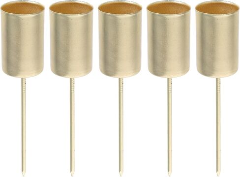 حامل شموع عيد الميلاد 5 قطع زينة مثبتة بقاعدة شموع لشجرة عيد الميلاد شمعدان التوازن (ذهبي) in Kuwait