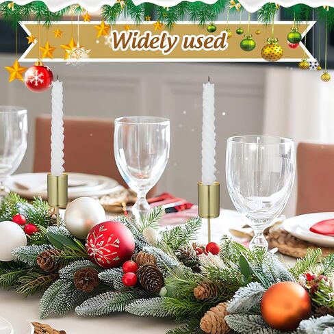 حامل شموع عيد الميلاد 5 قطع زينة مثبتة بقاعدة شموع لشجرة عيد الميلاد شمعدان التوازن (ذهبي) in Kuwait