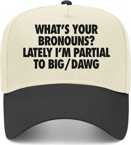 What's Your Bronouns Hat | Funny Premium Adjustable Snapback Baseball Vintage Trucker Hat for Men & Women in Saudi Arabia