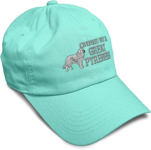 Custom Soft Baseball Hat Embroidered Hat Owned by A Great Pyrenees Dog Patou Men & Ladies Baseball Cap in Saudi Arabia
