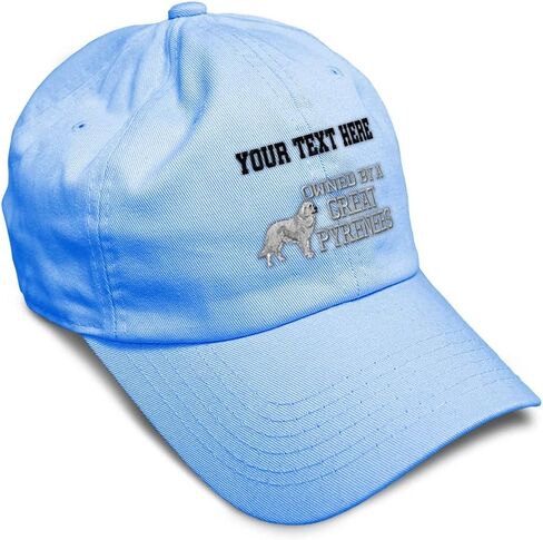Custom Soft Baseball Hat Embroidered Hat Owned by A Great Pyrenees Dog Patou Men & Ladies Baseball Cap in Saudi Arabia