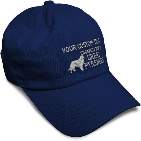 Custom Soft Baseball Hat Embroidered Hat Owned by A Great Pyrenees Dog Patou Men & Ladies Baseball Cap in Saudi Arabia