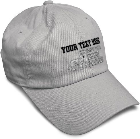 Custom Soft Baseball Hat Embroidered Hat Owned by A Great Pyrenees Dog Patou Men & Ladies Baseball Cap in Saudi Arabia