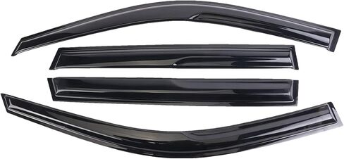 Window Visors Rain Guards FIT 2009-2014 Ford F-150 SuperCrew Cab, 2010-2014 F-150 SVT Raptor - Out-Channel Vent Deflectors, 4PCS Tape-On Smoke Shades Accessories in Kuwait