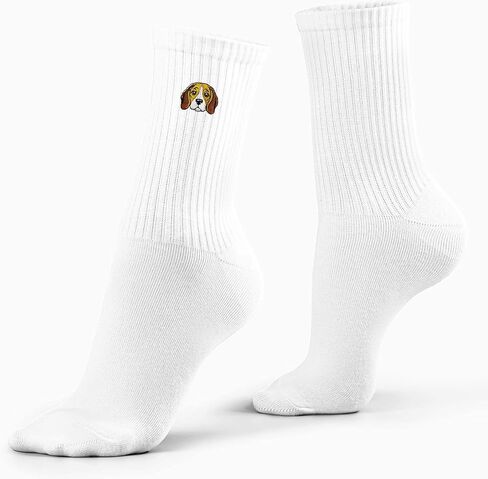 Beagle Embroidered Socks – Cute Dog Lover Gifts for Birthday & Christmas for Dog Mom/Dad.(068) in Kuwait