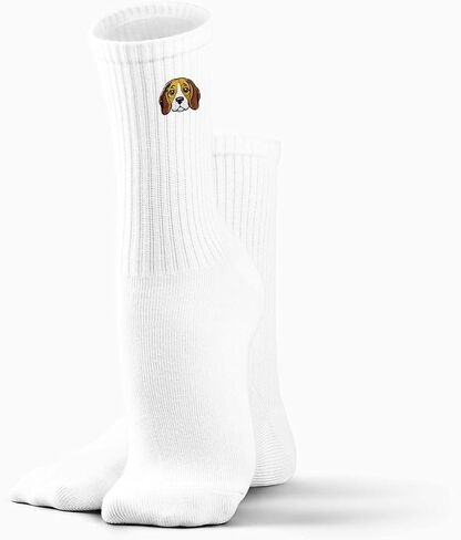 Beagle Embroidered Socks – Cute Dog Lover Gifts for Birthday & Christmas for Dog Mom/Dad.(068) in Kuwait