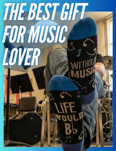 جوارب InnoBeta Music Lover، هدايا موسيقية للنساء والرجال، جوارب دائرية بمقاس واحد in Saudi Arabia
