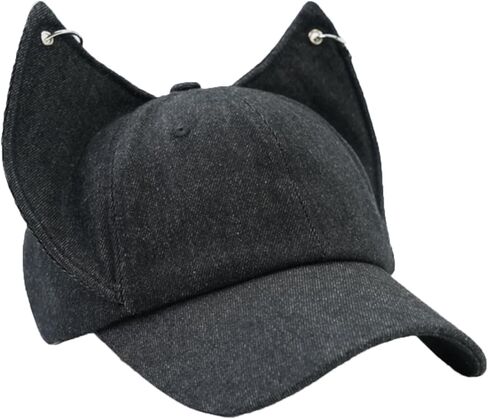 Fox Baseball Cap for Women, Denim Animal Hat, Cute Cartoon Fox Cap, Adjustable Y2K Novelty Hat in Saudi Arabia