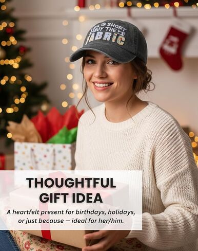 InnoBeta Quilting Gifts Cap for Women - Adjustable Vintage Washed Cotton Embroidered Hat - Gift for Sewing Lovers Crafters - Grey in Saudi Arabia
