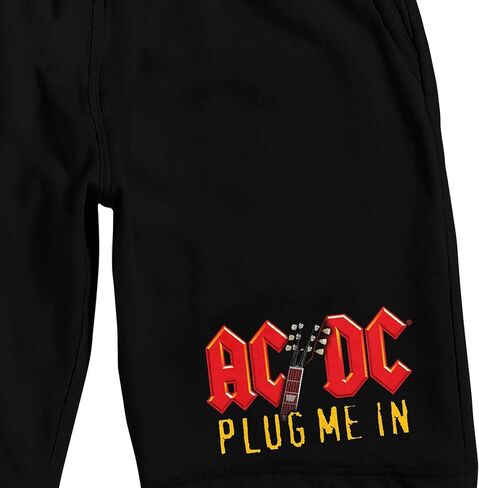ACDC Plug Me In Men's Black Sleep Pajama Shorts in Saudi Arabia