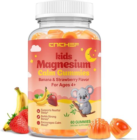 Double-Flavor Magnesium Glycinate Gummies 400MG, Sugar Free Magnesium Supplement Calm Sleep for Women Kids Adults with Vitamin D3, B6 and Calcium, Gluten Free & Vegan Friendly, 60 Count in Saudi Arabia