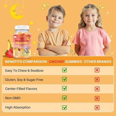 Double-Flavor Magnesium Glycinate Gummies 400MG, Sugar Free Magnesium Supplement Calm Sleep for Women Kids Adults with Vitamin D3, B6 and Calcium, Gluten Free & Vegan Friendly, 60 Count in Saudi Arabia