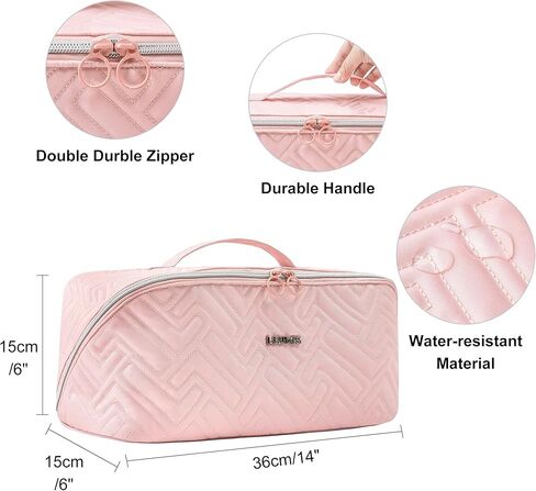 حقيبة سفر من Leudes لأدوات الشعر من أجل Dy son Airwrap مجفف شعر Shark Flex Style حقيبة حمل حقيبة مكياج للسفر حقيبة محمولة مفتوحة منظمات التعبئة المسطحة مع مقسم ومقبض (وردي) in Kuwait