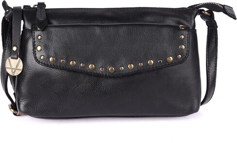 Genuine Italian Leather Boho Studded Crossbody Sling Bag - Stylish, Durable, & Perfect for Everyday Use for women in Saudi Arabia