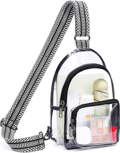 YBO Clear Bag for Stadium Events, Fanny Packs for Women Men Crossbody, Sling Bag Purses Transparent Bags for Concerts in Saudi Arabia