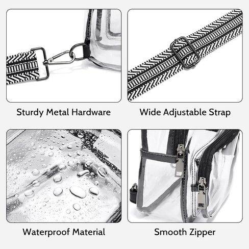 YBO Clear Bag for Stadium Events, Fanny Packs for Women Men Crossbody, Sling Bag Purses Transparent Bags for Concerts in Saudi Arabia