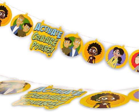 مجموعة حفلات أعياد الميلاد من Wild Kratts - مجموعة احتفالات الكل في واحد لـ 10 أطفال مع ديكورات مرخصة وأدوات مائدة صديقة للبيئة ولافتة بطول 5 أقدام ومستلزمات مغامرات تعليمية in Kuwait
