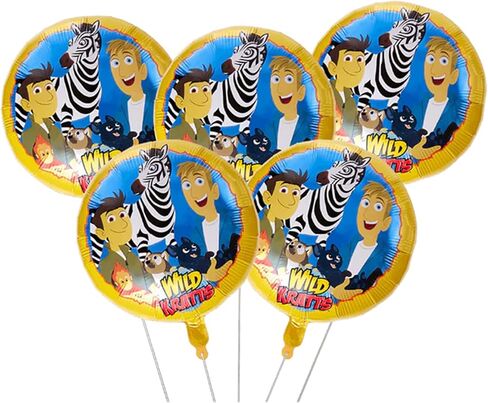 مجموعة حفلات أعياد الميلاد من Wild Kratts - مجموعة احتفالات الكل في واحد لـ 10 أطفال مع ديكورات مرخصة وأدوات مائدة صديقة للبيئة ولافتة بطول 5 أقدام ومستلزمات مغامرات تعليمية in Kuwait