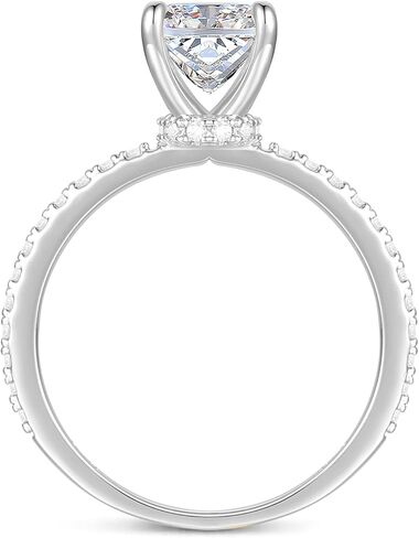 14K 2ct Cushion Moissanite Rings 14K Gold 7mm 2ct D Color VVS Cushion Cut Moissanite Rings for Women in Saudi Arabia