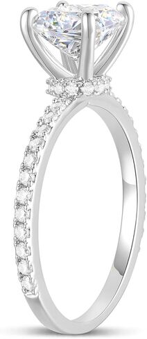 14K 2ct Cushion Moissanite Rings 14K Gold 7mm 2ct D Color VVS Cushion Cut Moissanite Rings for Women in Saudi Arabia