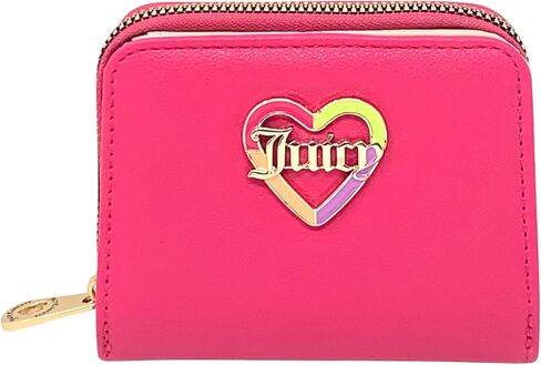Juicy Couture Women's Love Mode Small Zip Around, Pink Flash, Carry-On 4.5-Inch in Saudi Arabia