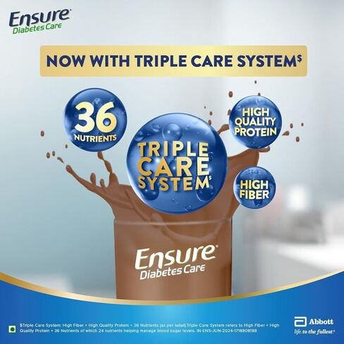 Ensure Diabetes Care Chocolate Flavored Nutrition Drink Mix for Blood Sugar Control, 400g Box, Pack of 2 in Saudi Arabia
