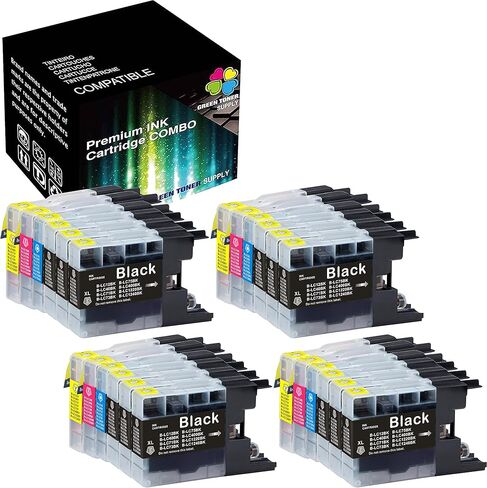 LC75 High Yield Ink Cartridges (4 Black) Compatible for Brother LC75 LC-75 Ink for Brother MFC-J280W MFC-J425W MFC-J430W MFC-J435W MFC-J825DW MFC-J5910DW MFC-J6510DW MFC-J6710DW MFC-J6910DW Printers in Saudi Arabia