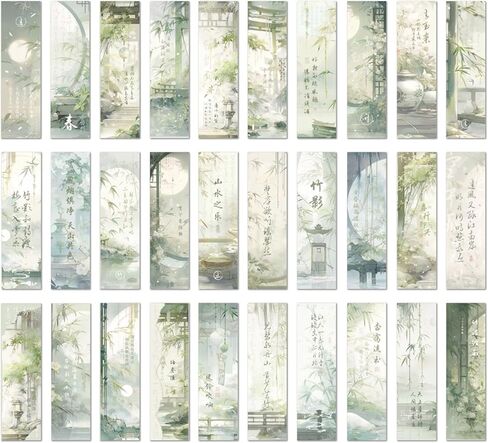 Traditional Chinese Painting Vintage Floral Bookmarks, 30PCS (The Songs of Flower) in Saudi Arabia