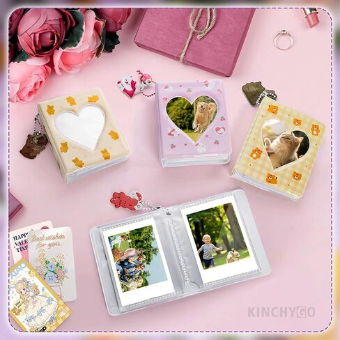 6 Pack Mini Photo Card Binder Album 3 Inch Kpop Holder Book Love Heart Hollow 40 Pocket for Collecting in Kuwait