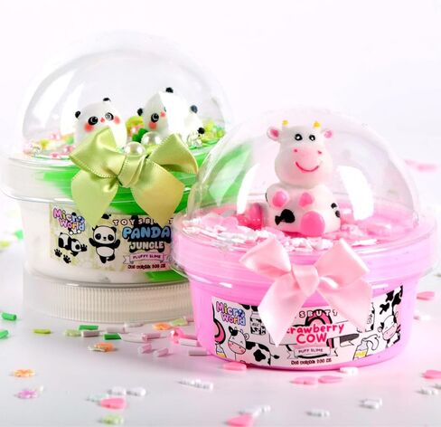 Finoclay Butter Slime kit, MicroWorld 2 Pack Clear & Fluffy Slime for Kids, Unicorn Mermaid Theme Party Favors with 6 Slime add ins, Unicorn Kids Toy Birthday Gifts for Girls Age 8-12 in Kuwait