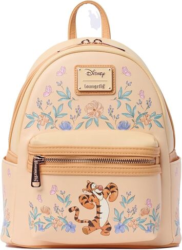 Loungefly Pooh Mini Backpack Handbag Floral Print Double Strap Shoulder Bag (Yellow, Pooh) in Kuwait