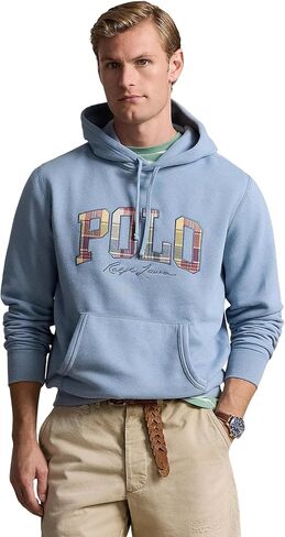 POLO RALPH LAUREN Men's The Rl Fleece Plaid-Logo Hoodie in Saudi Arabia